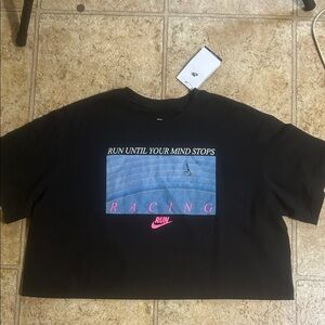 Nike t shirt crop womens running medium